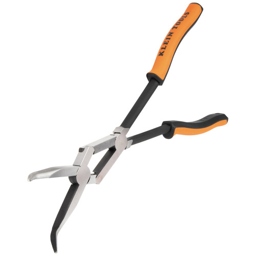 Klein Tools 71401 Pliers, Long Reach Needle Nose Pliers, Bent Nose, 13-Inch