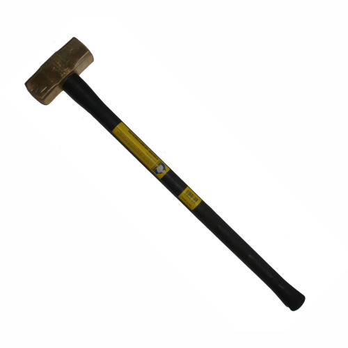 Klein Tools 7HBRFRH14 Brass Sledgehammer, Rubber Handle, 14-Pound