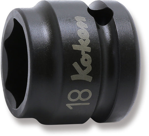 Ko-ken 14401MS-18 1/2 Sq. Dr. Socket 18mm 6 point Length 26mm Thin walled