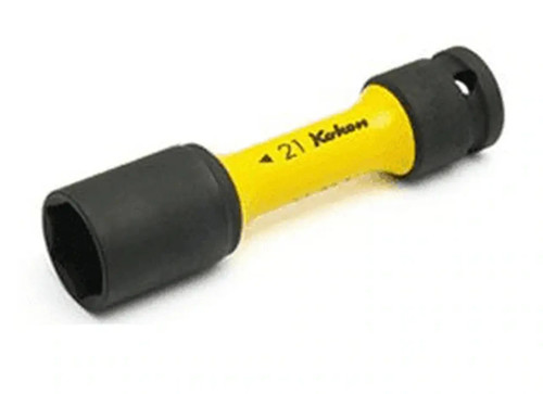 Ko-ken 14145PM.110-21 1/2 Sq. Dr. Wheel Nut Socket 21mm Extra Thin walled Length 110mm Color coded Protector