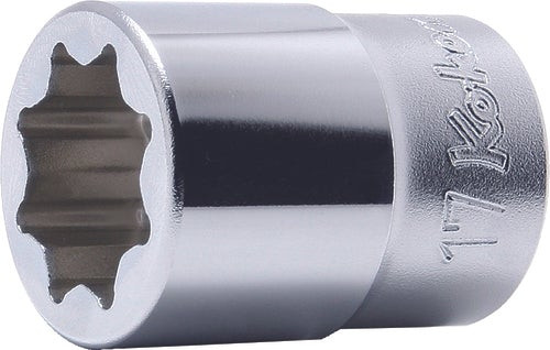 Ko-ken 4109M-19 1/2 Sq. Dr. Socket 19mm Double Square Length 40mm For Lubrication service