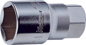 Ko-ken 4300H-27 1/2 Sq. Dr. Socket 27mm 6 point Length 57mm For Oil pressure switch