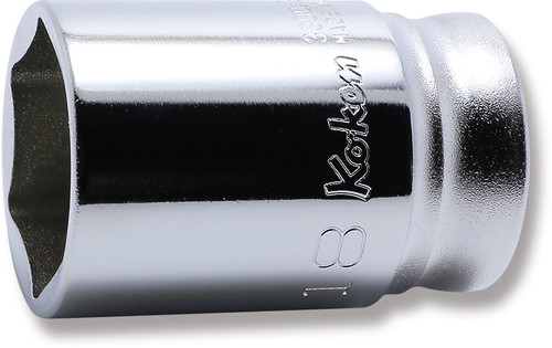 Ko-ken 3300XZ-18 3/8 Sq. Dr. Socket 18mm 6 point Length 35mm Z-series