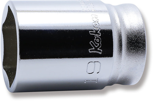 Ko-ken 3300XZ-19 3/8 Sq. Dr. Socket 19mm 6 point Length 35mm Z-series