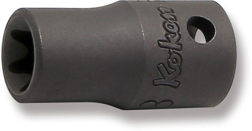 Ko-ken 22425-E8 1/4 Sq. Dr. TORX E8 Socket - Length 22mm