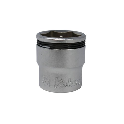 Ko-ken 3450A-3/4 3/8 Sq. Dr. SAE Nut Grip Chrome Socket in 3/4