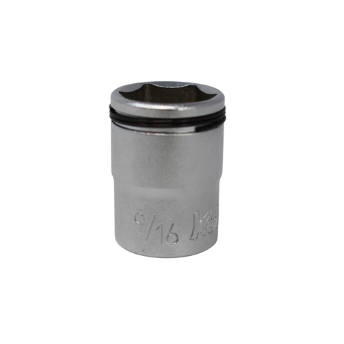 Ko-ken 3450A-9/16 3/8 Sq. Dr. SAE Nut Grip Chrome Socket in 9/16