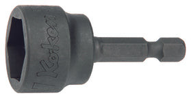 Ko-ken BD016JE-13 1/4 Hex Dr. Anchor Bolt Socket 13mm 6 point 60mm Plastic Stopper