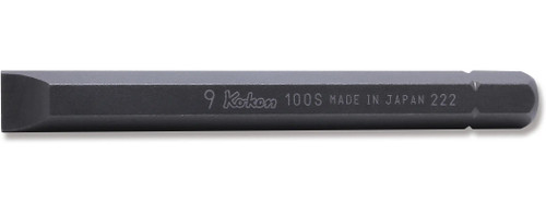 Ko-ken 100S.80-10 5/16 Hex Dr. Bit Slotted 1.6 x 10 Length 80mm