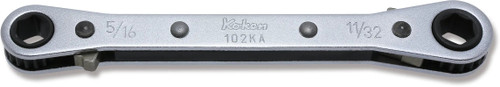 Ko-ken 102KA-5/16X11/32 Ratcheting Ring Wrench 5/16x11/32 6 point Length 134mm Reversible