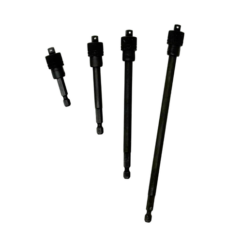 Ko-ken KB-110AL/4 4 Piece Set of E6.3 drive locking adaptors 1/4"M, in lengths 62-200mm