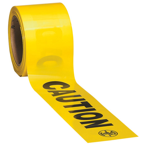 Klein Tools 58000 Caution Tape, Barricade, CAUTION, Yellow, 3-Inch x 200-Foot