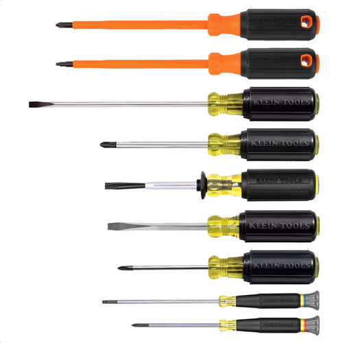 Klein Tools 85850 9-Piece Electrician Screwdriver Set