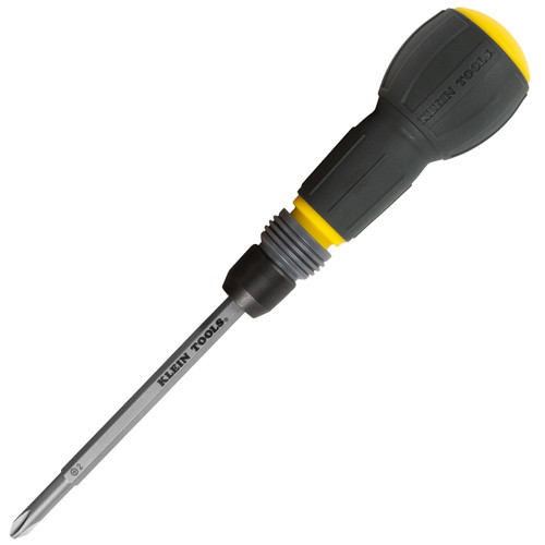 Klein Tools 32960A Fastbit Tru-Grip Screwdriver, Phillips, Slotted Bits