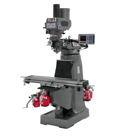 JET JT9-690159-4 JTM-1050VS2 Mill With 3-Axis ACU-RITE 203 DRO (Quill) With X and Y-Axis Powerfeeds 460V