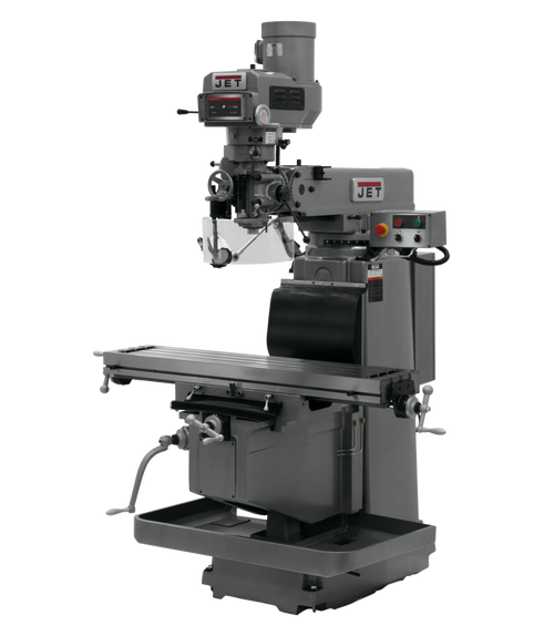 JET JT9-698180 JTM-1254RVS With ACU-RITE 303 3X (Q) DRO, X, Y, & Z Powerfeeds & Air Power Drawbar
