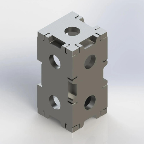 WJT-SB422UW-16 4X2X2" Square Block 16MM Holes