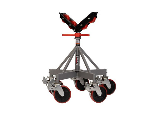 JPJ-5LG-SR 5 Leg Pipe Jack Stand w/Caster & Rollers