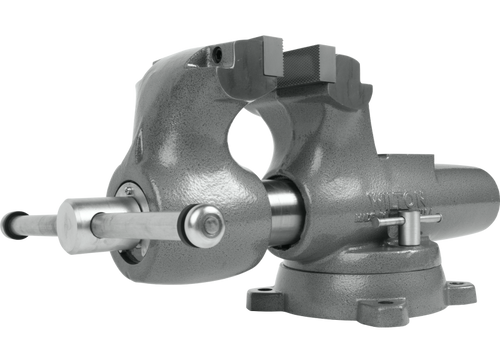 600S Machinist 6in Jaw Round Channel Vise with Swivel Base