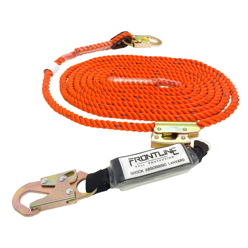 Frontline VLP25R3L Frontline VLPR3L Premium Vertical Lifeline with Self-Tracking Manual Rope Grab and Shock Pack