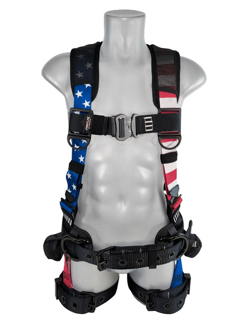 Frontline 110CTB-S-AM Frontline 110CTB-AM American Style Full Body Harness with Aluminum Hardware and Suspension Trauma Straps
