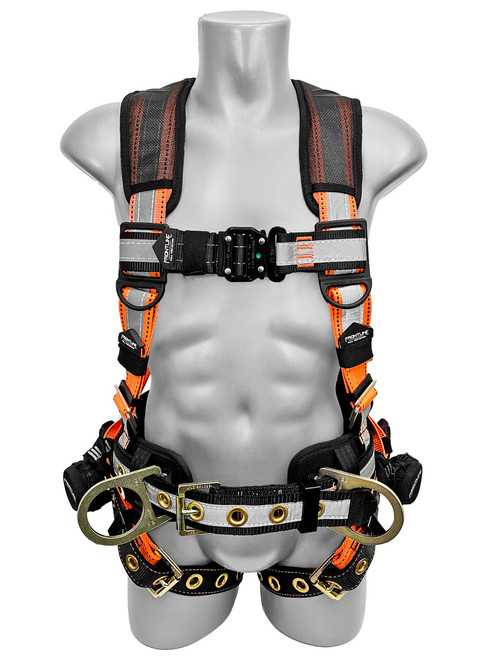 Frontline 100RCTB-3X/4X Frontline 100RCTB Combat  Reflective Construction Full Body Harness with Tongue Buckle Legs and Trauma Straps