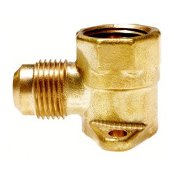 ANDERSON METALS 04090-0808 Drop Elbow, 1/2-in Male Flared x 1/2-in Female NPT, Brass