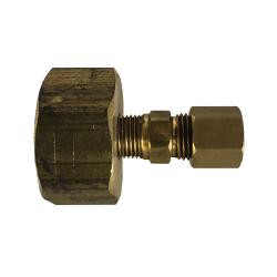 ANDERSON METALS 707422-1206 Female Adapter, 3/4-in Female Garden Hose x 3/8-in Compression, Lead-Free Brass
