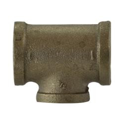 ANDERSON METALS 738106-120808 Pipe Reducing Tee, 3/4-in FPT x 1/2-in FPT x 1/2-in FPT, Bronze