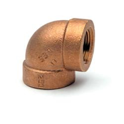 ANDERSON METALS 82105-3224 90 deg Reducing Elbow, 2-in FPT x 1-1/2-in FPT, Bronze