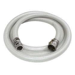 BUCHANAN RUBBER SATW-200-CASS Saturn Water Suction Hose Assembly with Camlock Type C and E Ends, 2-in Nominal, 20 ft L, PVC Tube, Clear