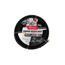 BUCHANAN RUBBER AVAWB-063-150GH50 Water Hose with Fittings, 5/8 in Nominal, 50 ft L, 150 psi, Rubber Tube, Black
