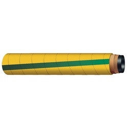 BUCHANAN RUBBER HLD-200 Acid Discharge Hose, 100 ft L, 150 psi, Hypalon Rubber Tube, Yellow/Green