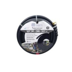 BUCHANAN RUBBER OPPWB-063-150GH50 Water Hose with Fittings, 5/8 in Nominal, 50 ft L, 150 psi, Rubber Tube, Black