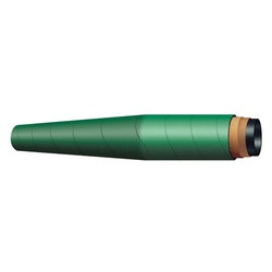 BUCHANAN RUBBER PWG-100 Papermill Hose with Nozzle, 50 ft L, 250 psi, Rubber Tube, Green