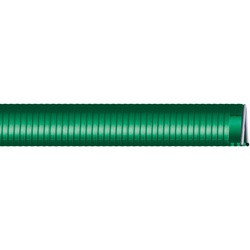 BUCHANAN RUBBER SATO-150 Water Suction Hose, 1-1/2 in Nominal, 100 ft L, Smooth Green PVC Tube, Saturn Olive Green