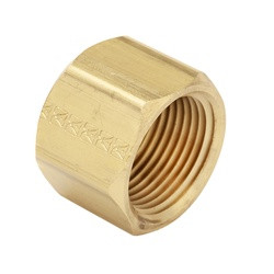 MID-AMERICA FITTINGS 108-12 Barstock Pipe Cap, 3/4-in Female NPTF, Brass