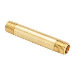 MID-AMERICA FITTINGS 113-824 Long Pipe Nipple, 1/2 in, 1-1/2 in, Brass