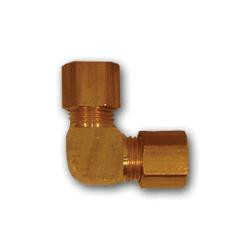 MID-AMERICA FITTINGS 265X4 90 deg Union Elbow, 1/4 in Compression x 1/4 in Compression, Brass