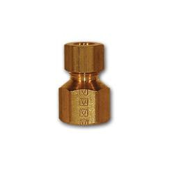 MID-AMERICA FITTINGS 266X6X8 Female Adapter, 3/8-in Compression x 1/2-in Female NPTF, Brass