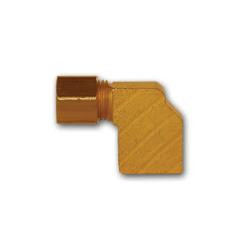 Midland Metal 270BX2 90-deg Elbow, 1/8 in Compression x 1/8 in Female NPTF, Brass, Body Only