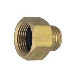 Midland Metal 18510 Connector, 1/2-in Female Compression x 3/8-in Male Compression, Brass