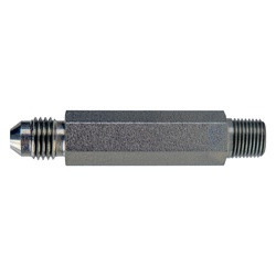 Midland Metal 2404-LL-06-04 Extra Long Adapter, 3/8-in Male JIC x 1/4-in Male NPTF, Steel