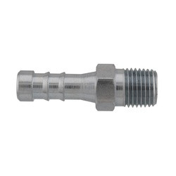 Midland Metal 34205 Rigid Male Adapter, 1/4-in Hose Barb x 1/4-in Male NPT, Steel
