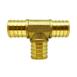 Midland Metal 35043 Union Tee, 3/4-in PEX x 3/4-in PEX x 3/4-in PEX, Lead-Free Brass