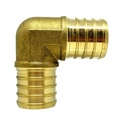 Midland Metal 35060 Union Elbow, 3/4-in PEX x 3/4-in PEX, Lead-Free Brass