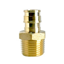Midland Metal 38080CE Cold Expansion Male Adapter, 3/4-in Cold-Expansion PEX x 3/4-in Male NPTF, Lead-Free Brass