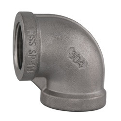 Midland Metal 62101MS SP-114 90-deg Elbow, 1/4-in Female NPT x 1/4-in Female NPT, 304 Stainless Steel