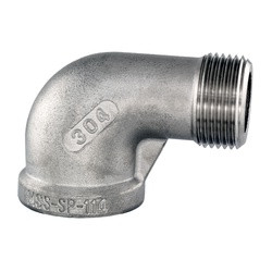 Midland Metal 62166MS SP-114 90-deg Street Elbow, 1-1/4-in Male NPT x 1-1/4-in Female NPT, 304 Stainless Steel