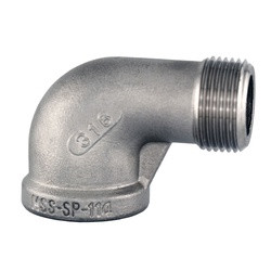 Midland Metal 63167MS SP-114 90-deg Street Elbow, 1-1/2-in Male NPT x 1-1/2-in Female NPT, 316 Stainless Steel